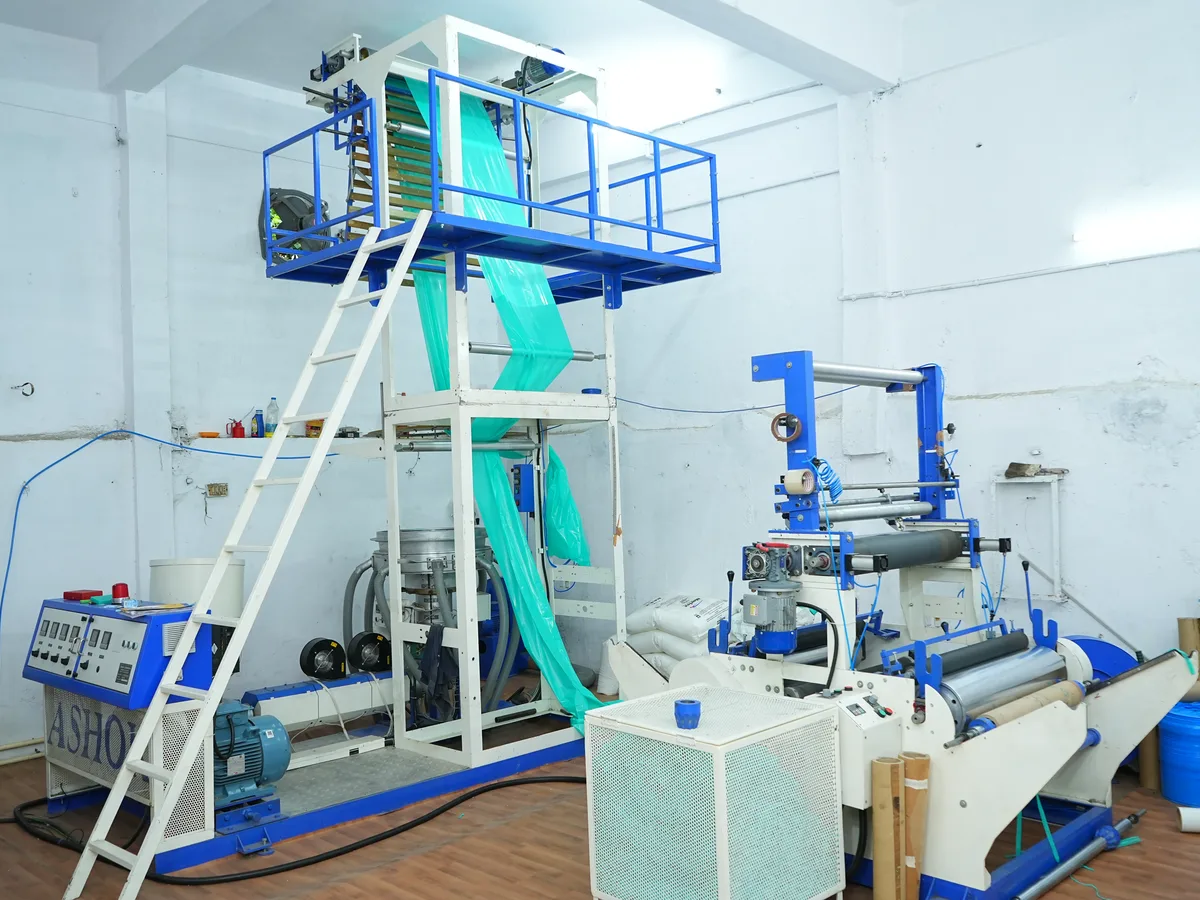 Disposable film processing machinery at the Devishree unit