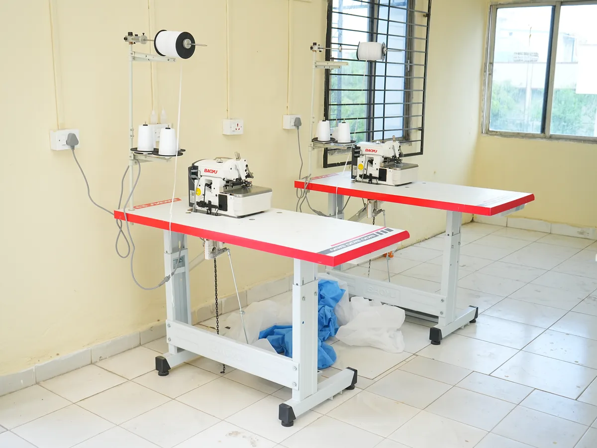 Stitching work area at the Devishree unit